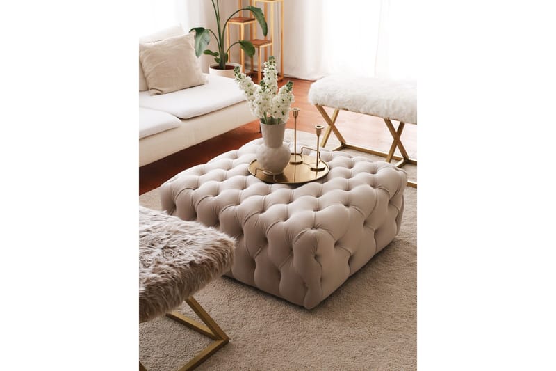 Seban Sittepuff 80 cm - Cream - Møbler - Stoler & lenestoler - Krakk - Puff