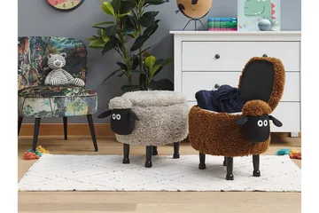 Sheep Sittepuff med Oppbevaring - Brun - Møbler - Stoler & lenestoler - Krakk - Puff