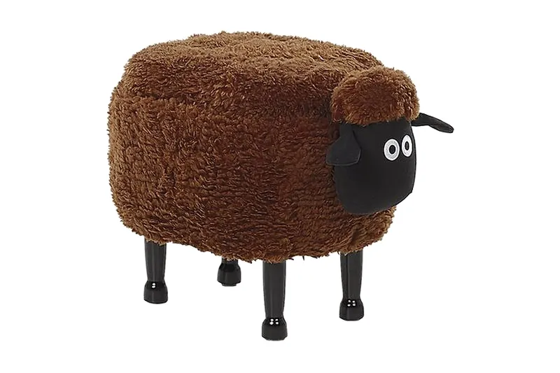 Sheep Sittepuff med Oppbevaring, Brun