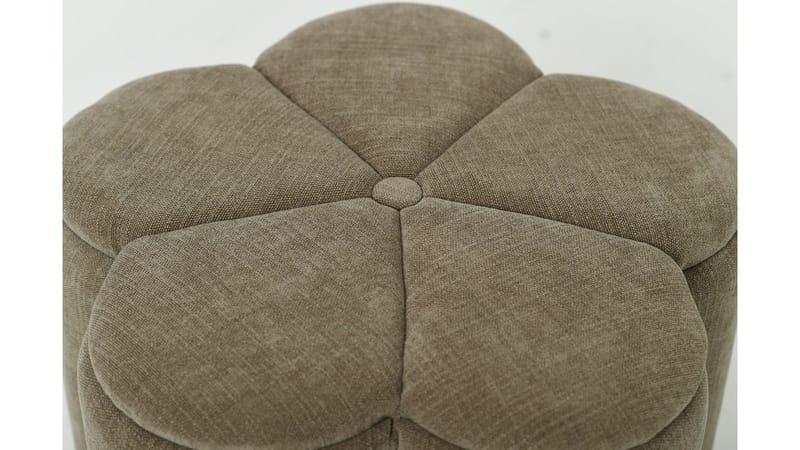 Sittepuff Viresta med Oppbevaring Ø60 cm - Beige - Møbler - Stoler & lenestoler - Krakk - Puff - Sittepuff med oppbevaring