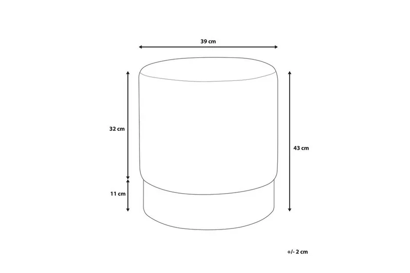 Sophia Sittepuff 39 cm - Rosa - Møbler - Stoler & lenestoler - Krakk - Puff