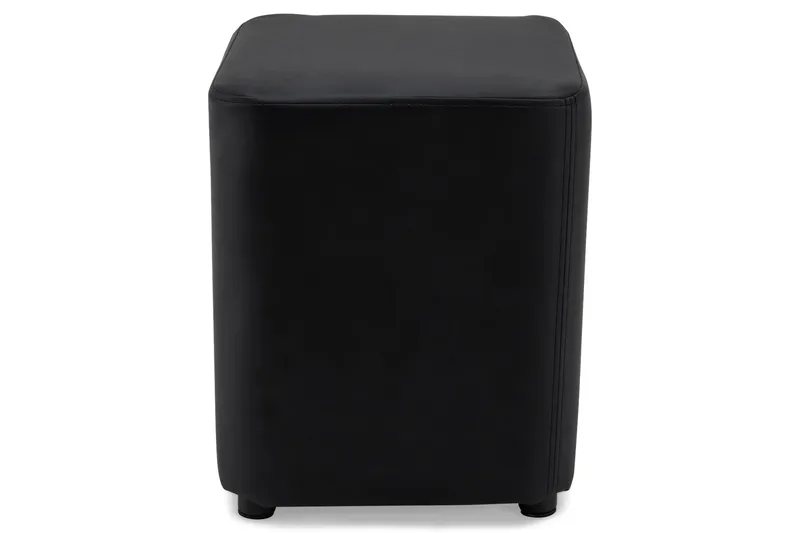 Square Puff Lær - Svart - Møbler - Stoler & lenestoler - Krakk - Puff