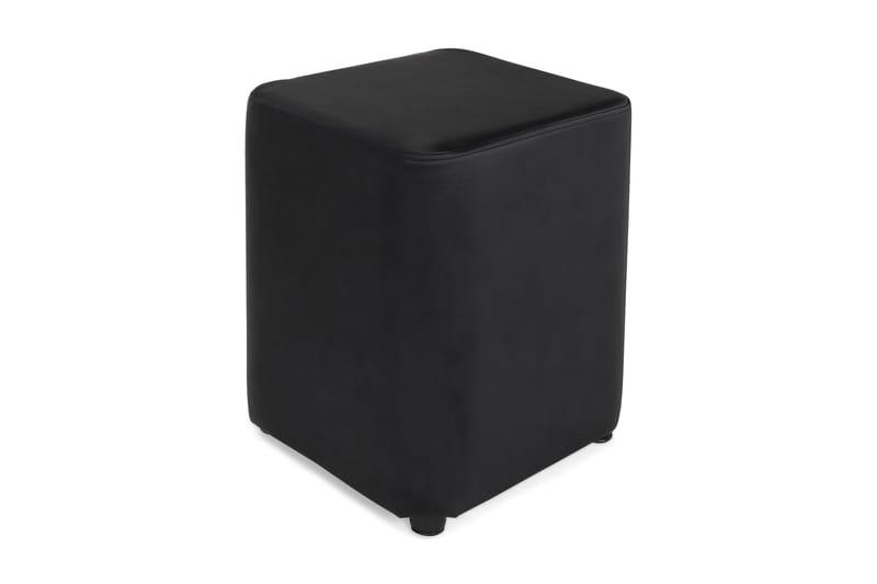 Square Puff Lær - Svart - Møbler - Stoler & lenestoler - Krakk - Puff