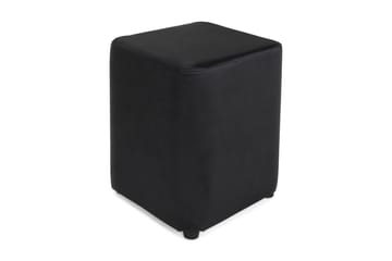 Square Puff Lær - Svart - Møbler - Stoler & lenestoler - Krakk - Puff