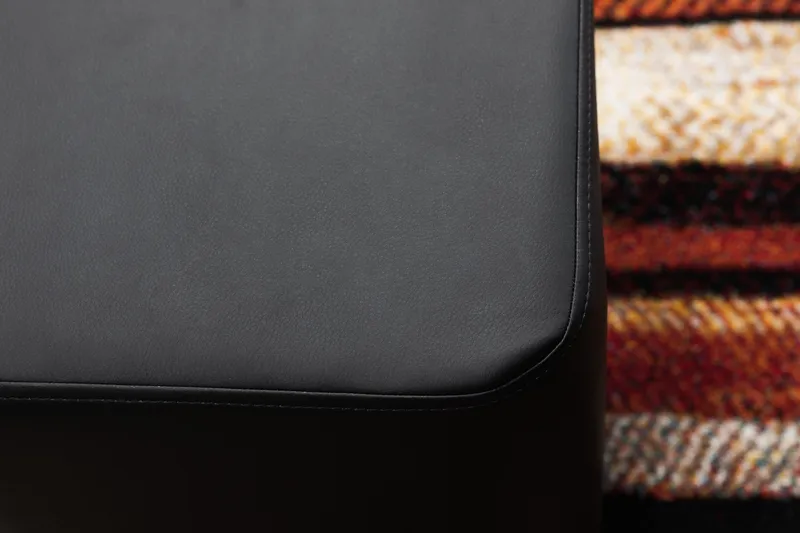 Square Puff Lær - Svart - Møbler - Stoler & lenestoler - Krakk - Puff