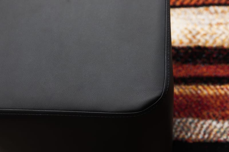 Square Puff Lær - Svart - Møbler - Stoler & lenestoler - Krakk - Puff