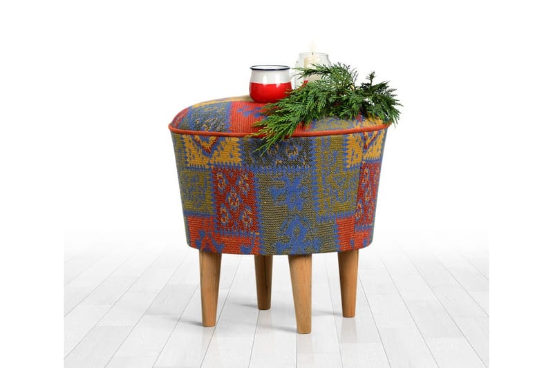 Sweetwater Sittepuff 42 cm - Rød/Blå - Møbler - Stoler & lenestoler - Krakk - Puff