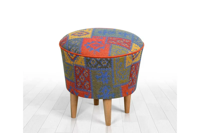 Sweetwater Sittepuff 42 cm - Rød/Blå - Møbler - Stoler & lenestoler - Krakk - Puff