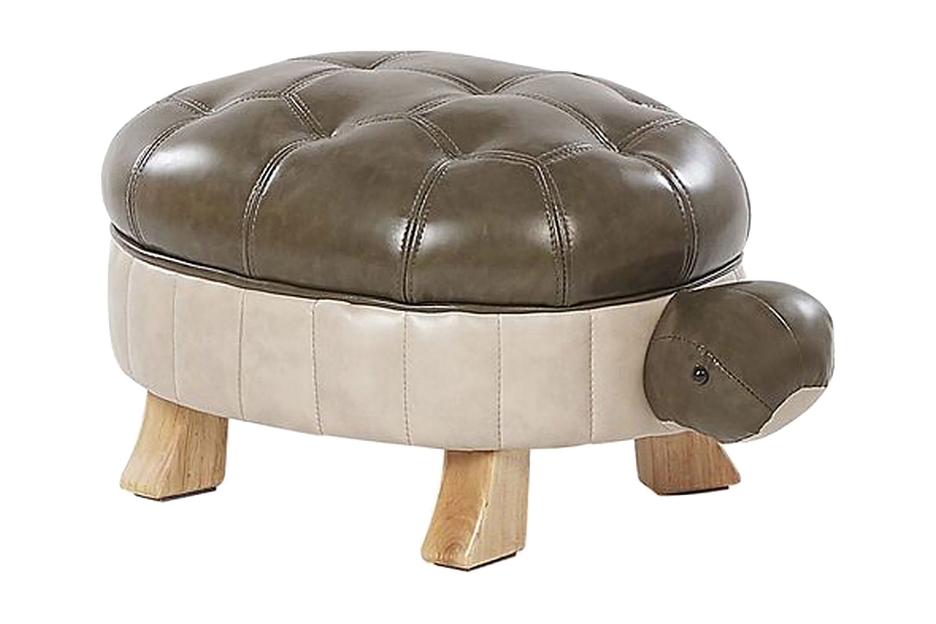 Tartaruga Sittepuff - Kunstlær/Grønn/Beige