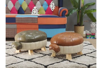 Tartaruga Sittepuff - Kunstlær/Grønn/Beige - Møbler - Stoler & lenestoler - Krakk - Puff
