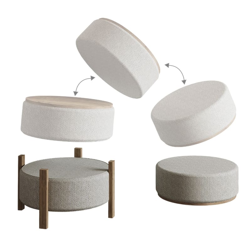 Tuffet Atelier Del Sofa - Møbler - Stoler & lenestoler - Krakk - Puff
