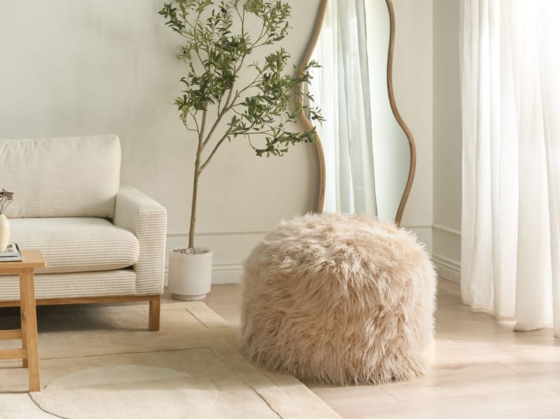 Puff Tukki 70x70 cm - Lys beige - Møbler - Stoler & lenestoler - Krakk - Puff