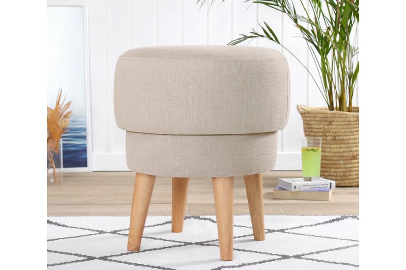 Veccio Sittepuff 47 cm - Beige - Møbler - Stoler & lenestoler - Krakk - Puff