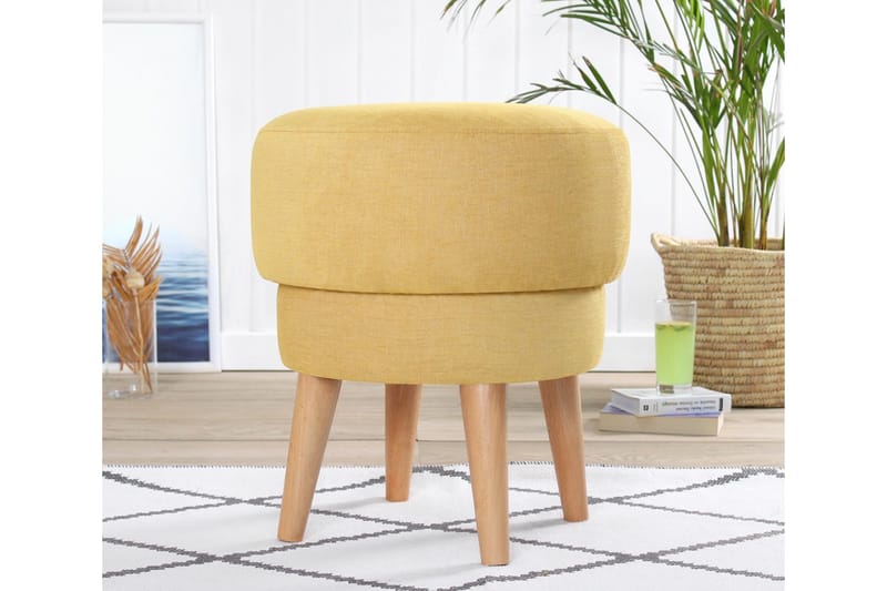Veccio Sittepuff 47 cm - Gul - Møbler - Stoler & lenestoler - Krakk - Puff