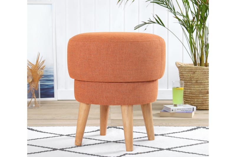Veccio Sittepuff 47 cm - Oransje - Møbler - Stoler & lenestoler - Krakk - Puff