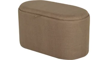 Velmira Puff 77 cm Oval - mørk beige - Møbler - Stoler & lenestoler - Krakk - Puff - Sittepuff med oppbevaring