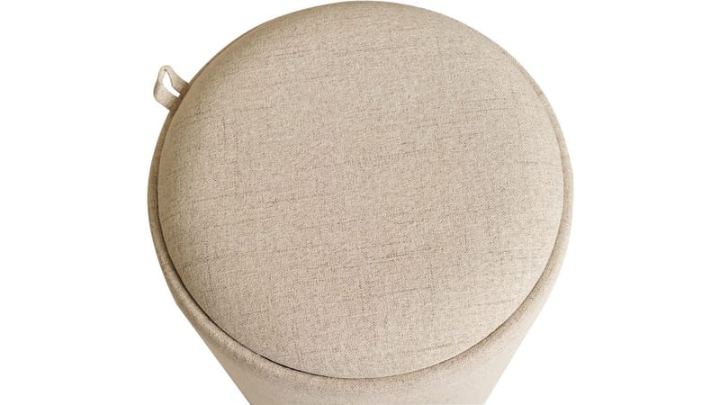 Velmira Puff 2 deler 39 cm Rund - Beige - Møbler - Stoler & lenestoler - Krakk - Puff - Sittepuff med oppbevaring