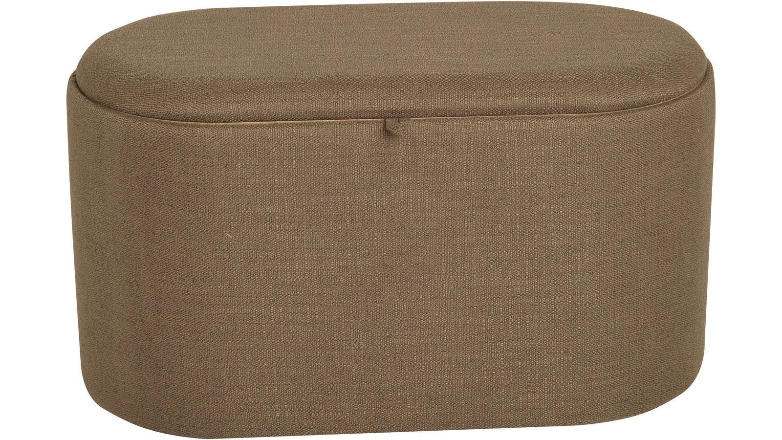 Velmira Puff 77 cm Oval - mørk beige