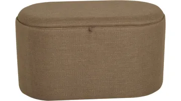Velmira Puff 77 cm Oval - mørk beige - Møbler - Stoler & lenestoler - Krakk - Puff - Sittepuff med oppbevaring