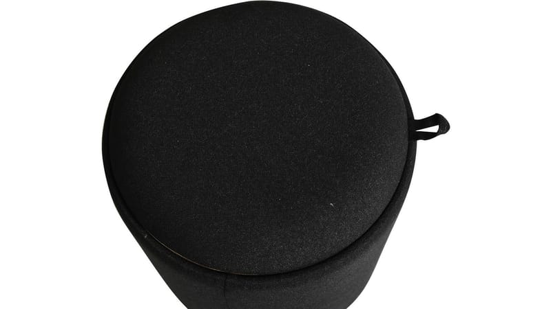 Velmira puff 2 deler 39 cm rund - Svart - Møbler - Stoler & lenestoler - Krakk - Puff - Sittepuff med oppbevaring