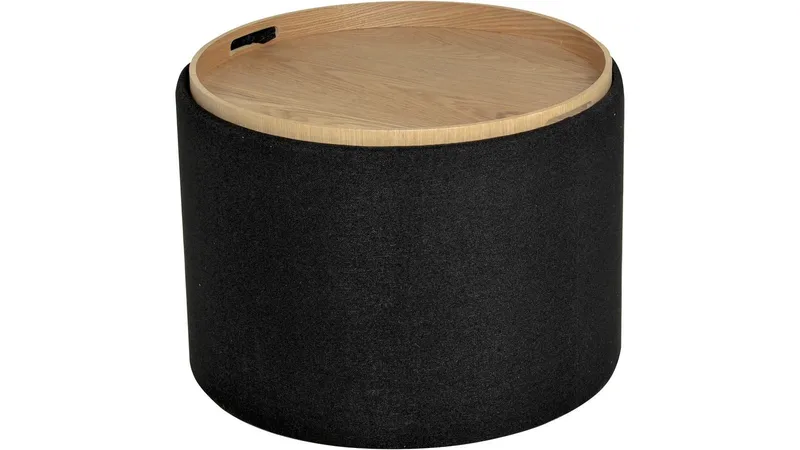 Velmira puff 56 cm rund - Svart - Møbler - Stoler & lenestoler - Krakk - Puff - Sittepuff med oppbevaring