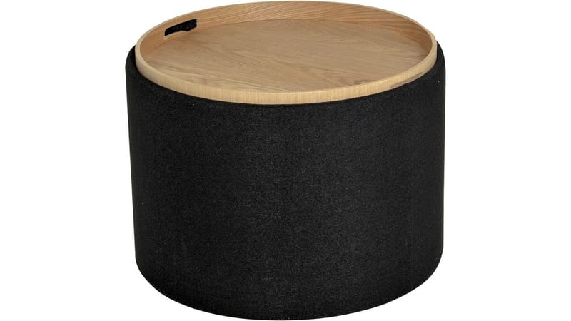 Velmira puff 56 cm rund - Svart - Møbler - Stoler & lenestoler - Krakk - Puff - Sittepuff med oppbevaring