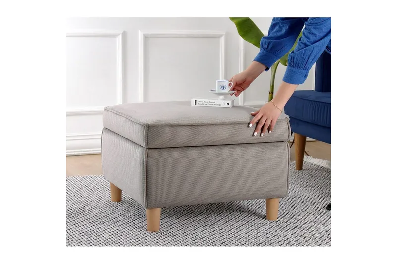 Puff Veyacen Brun - Brun - Møbler - Stoler & lenestoler - Krakk - Fotskammel