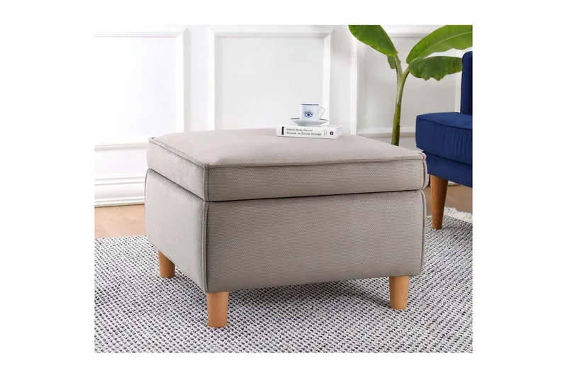 Puff Veyacen Brun - Brun - Møbler - Stoler & lenestoler - Krakk - Fotskammel