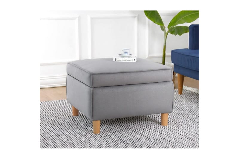 Puff Veyacen Grå - Grå - Møbler - Stoler & lenestoler - Krakk - Fotskammel