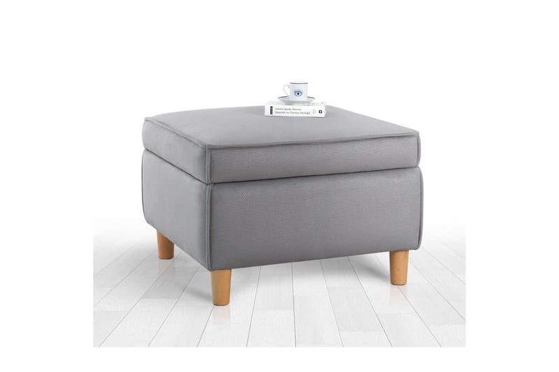 Puff Veyacen Grå - Grå - Møbler - Stoler & lenestoler - Krakk - Fotskammel