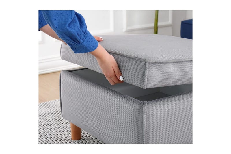 Puff Veyacen Grå - Grå - Møbler - Stoler & lenestoler - Krakk - Fotskammel