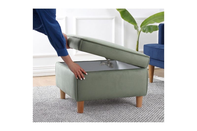 Puff Veyacen Grønn - Grønn - Møbler - Stoler & lenestoler - Krakk - Fotskammel