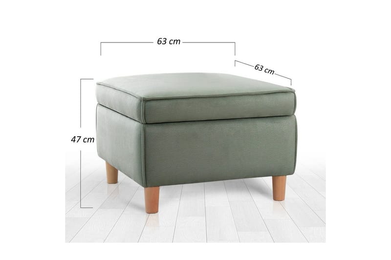 Puff Veyacen Grønn - Grønn - Møbler - Stoler & lenestoler - Krakk - Fotskammel