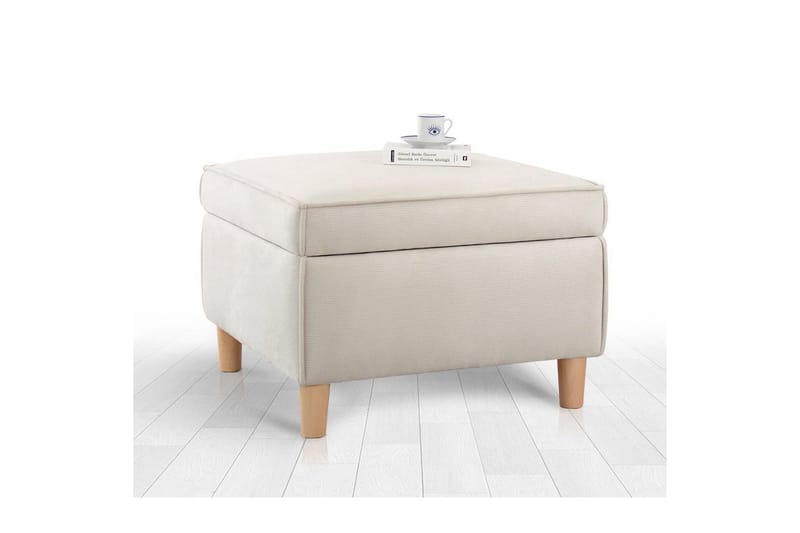 Puff Veyacen Krem - Krem - Møbler - Stoler & lenestoler - Krakk - Fotskammel