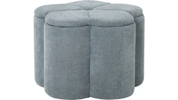 Viresta sittepuff med oppbevaring 60 cm - Blå - Møbler - Stoler & lenestoler - Krakk - Puff - Sittepuff med oppbevaring