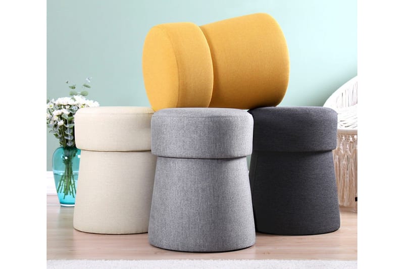 Waterford Sittepuff 40 cm - Sennepsgul - Møbler - Stoler & lenestoler - Krakk - Puff