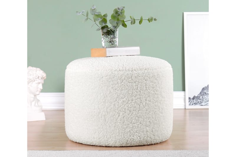 Whitman Sittepuff 54 cm - Hvit - Møbler - Stoler & lenestoler - Krakk - Puff