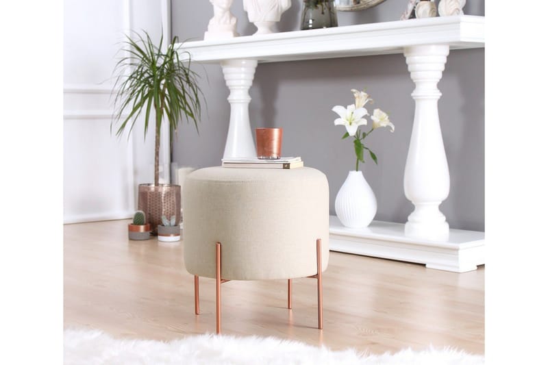 Yellowknife Sittepuff 40 cm - Beige - Møbler - Stoler & lenestoler - Krakk - Puff