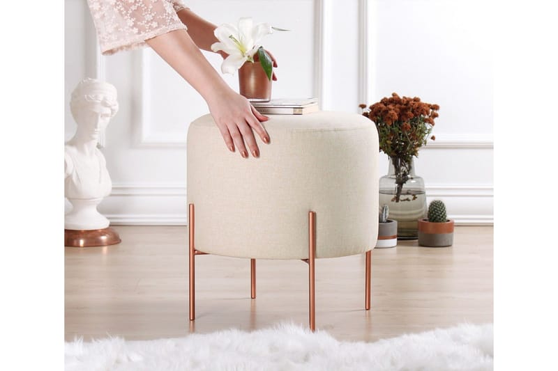 Yellowknife Sittepuff 40 cm - Beige - Møbler - Stoler & lenestoler - Krakk - Puff