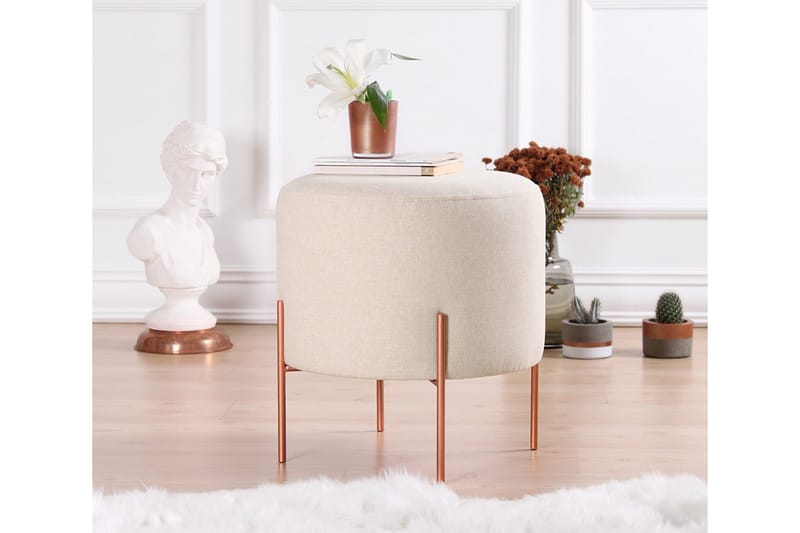 Yellowknife Sittepuff 40 cm - Beige - Møbler - Stoler & lenestoler - Krakk - Puff