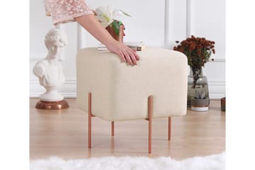 Yellowknife Sittepuff 40 cm - Beige - Møbler - Stoler & lenestoler - Krakk - Puff