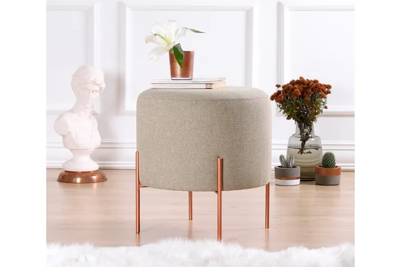 Yellowknife Sittepuff 40 cm - Brun - Møbler - Stoler & lenestoler - Krakk - Puff