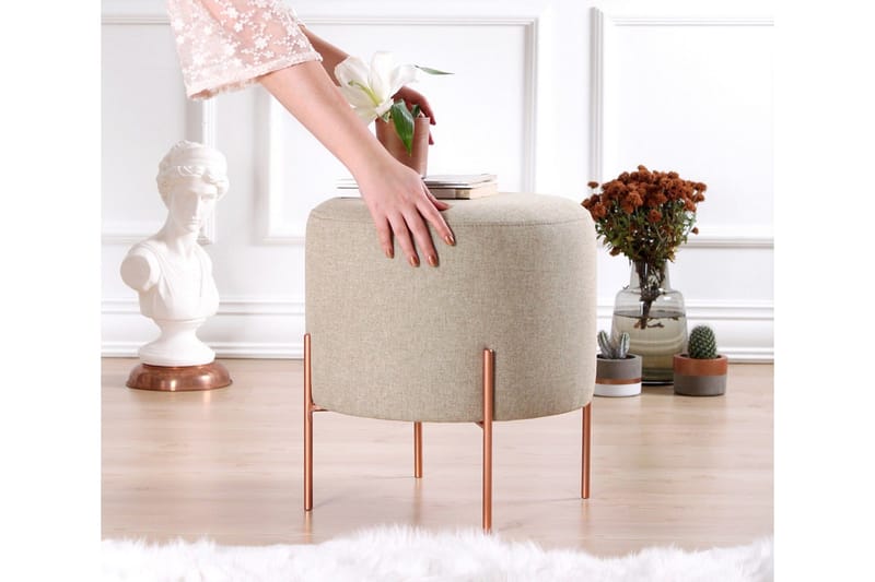 Yellowknife Sittepuff 40 cm - Brun - Møbler - Stoler & lenestoler - Krakk - Puff