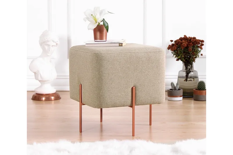 Yellowknife Sittepuff 40 cm - Brun - Møbler - Stoler & lenestoler - Krakk - Puff