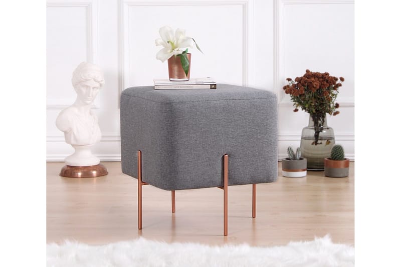 Yellowknife Sittepuff 40 cm - Grå - Møbler - Stoler & lenestoler - Krakk - Puff