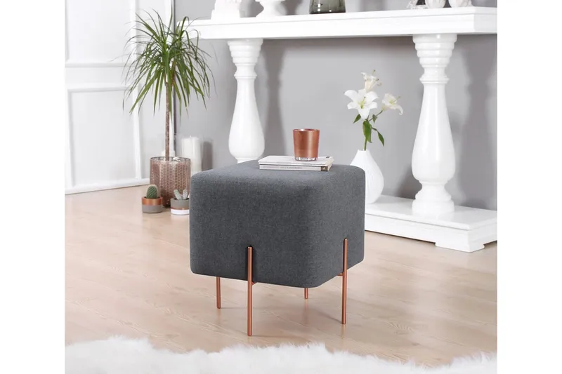 Yellowknife Sittepuff 40 cm - Mørkegrå - Møbler - Stoler & lenestoler - Krakk - Puff