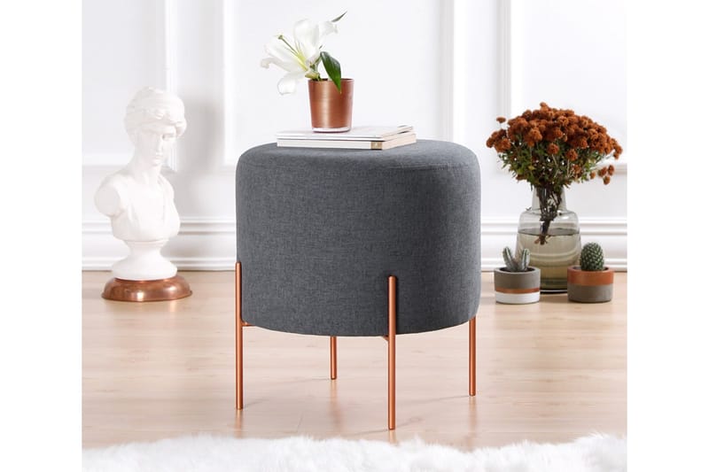 Yellowknife Sittepuff 40 cm - Mørkegrå - Møbler - Stoler & lenestoler - Krakk - Puff