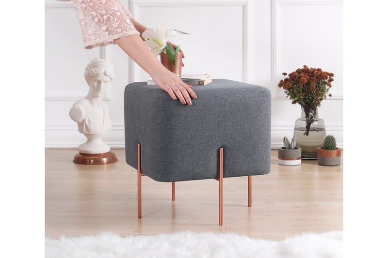 Yellowknife Sittepuff 40 cm - Mørkegrå - Møbler - Stoler & lenestoler - Krakk - Puff