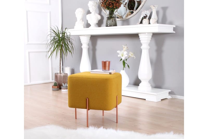 Yellowknife Sittepuff 40 cm - Sennepsgul - Møbler - Stoler & lenestoler - Krakk - Puff