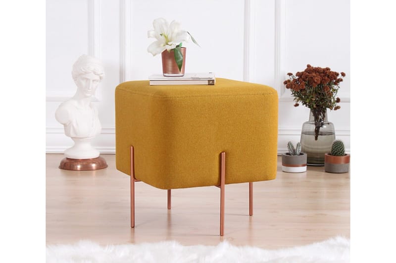 Yellowknife Sittepuff 40 cm - Sennepsgul - Møbler - Stoler & lenestoler - Krakk - Puff